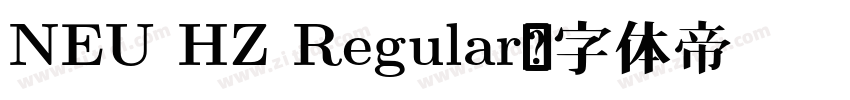 NEU HZ Regular字体转换